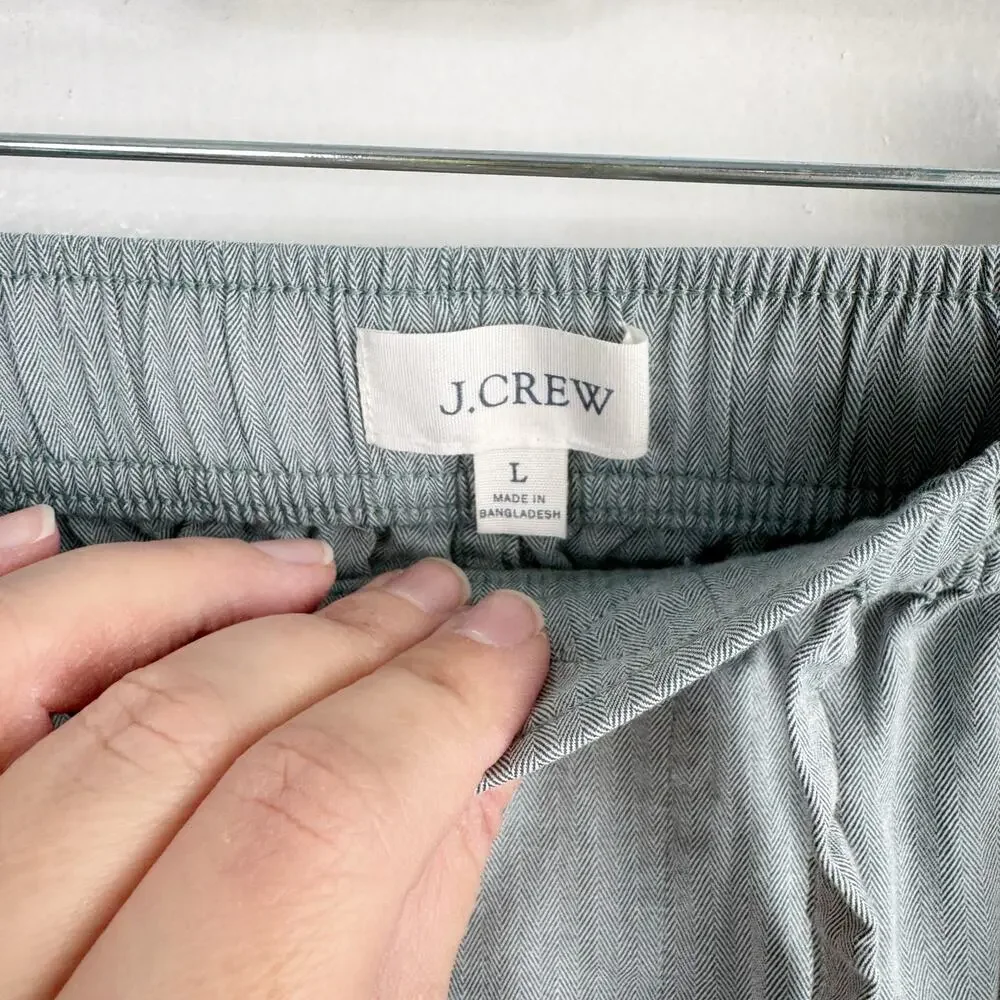 J. Crew Men’s Cotton Drawstring Pajama Pants Size Large Pull On Style Boxer Look